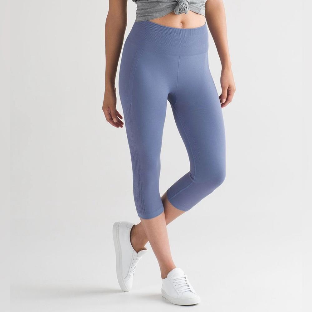 Lululemon Flow & Go Crop Legging Running Tight Peri Purple 4